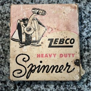 Vintage 1950's Zebco Model 55 Spinner Heavy Duty Fishing Reel